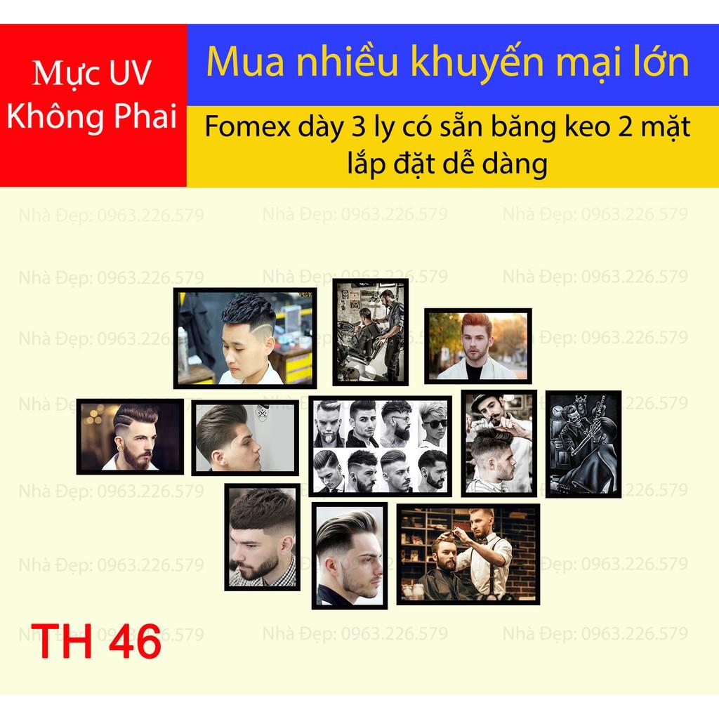 Bộ tranh FOMEX dán tường tiệm cắt tóc nam. Mã TH46