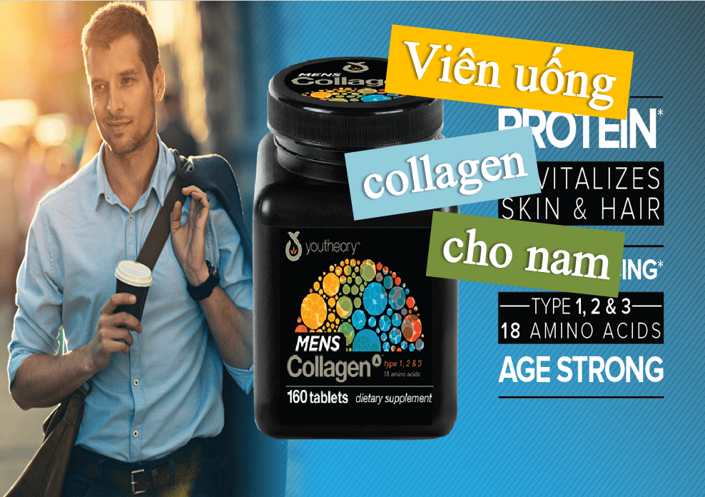 Collagen cho nam Youtheory Mỹ hỗ trợ sức khỏe tổng thể cho: xương khớp, da, móng, gân, dây chằng, cơ bắp, tim mạch và tăng sức đề kháng-OZ Slim Store