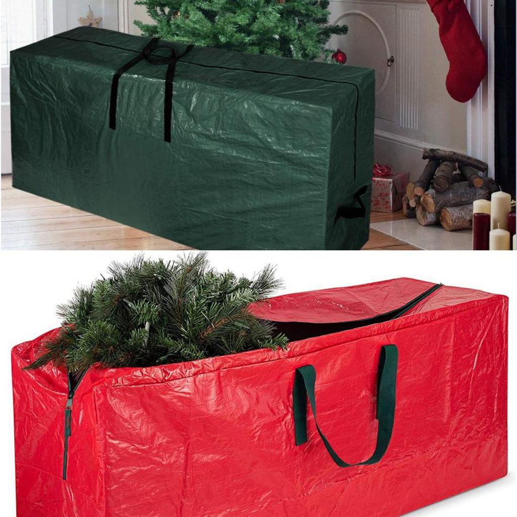 Christmas Xmas Tree Storage Zip Bags Holiday Storage Tote Red_165x76x38cm