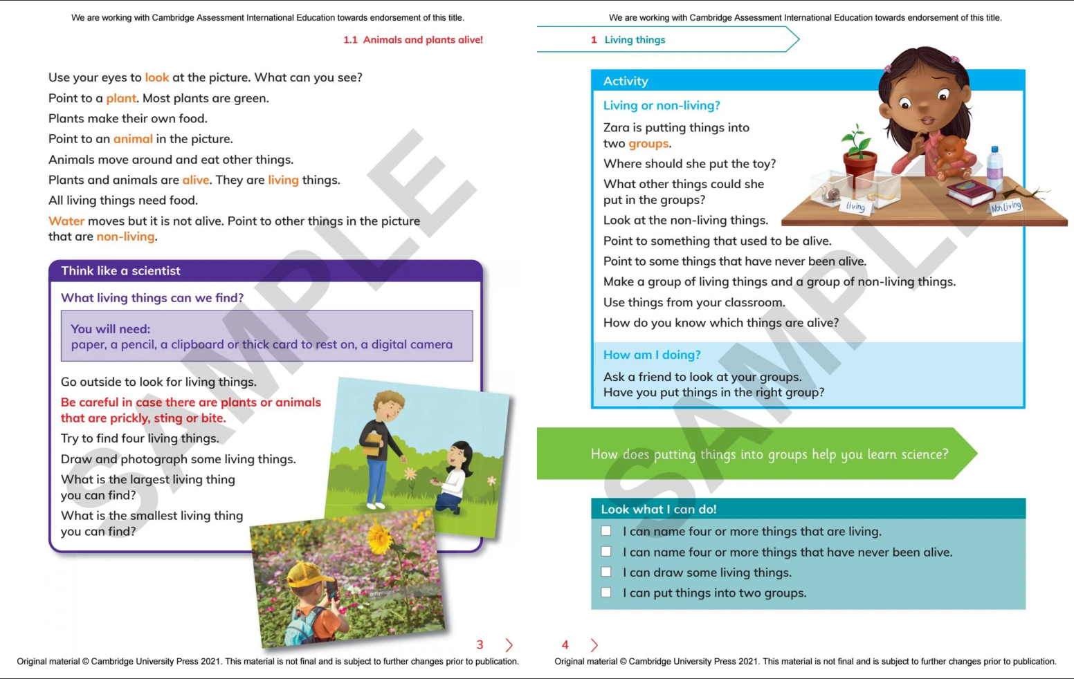 Cambridge Primary Science Learner's Book 1 With Digital Access (1 Year) 2nd Edition