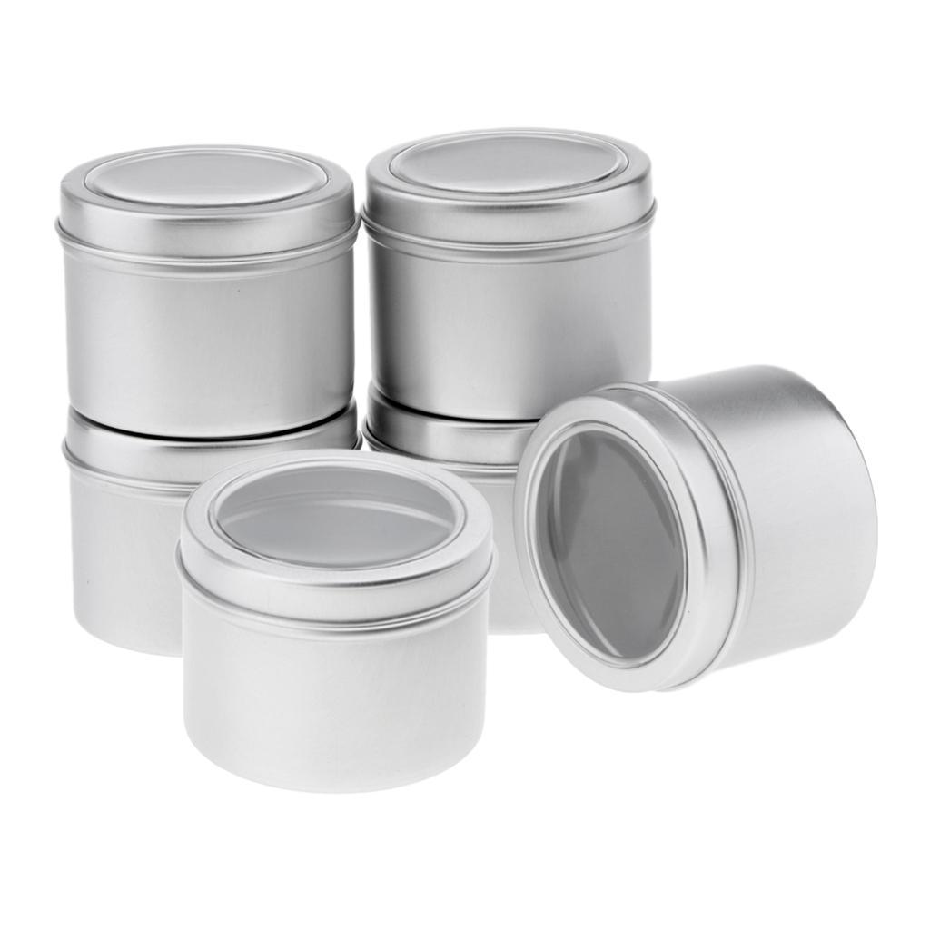 60pcs Aluminium Tin Lip Balm Tin Pots Cosmetic Cream Jar Bottle Containers