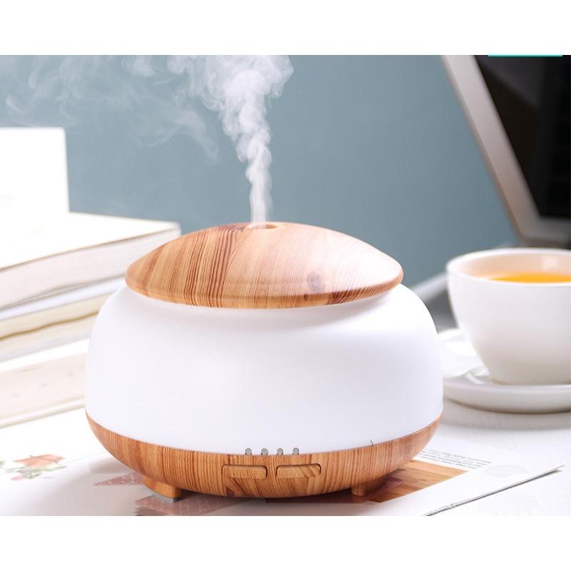 Máy Phun Sương Tạo Độ Ẩm Vân Gỗ Aroma Diffuser Có Led Cực Đep