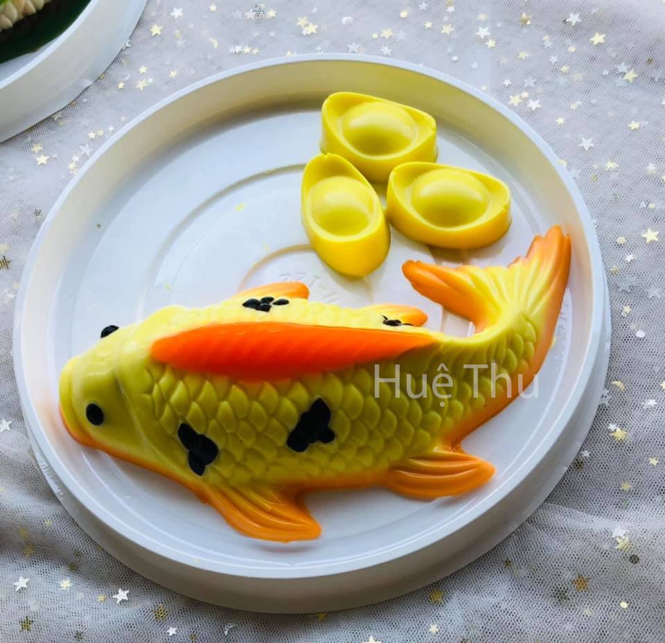 Khuôn thỏi vàng (vỉ 9 thỏi 5.5cm) làm bánh rau câu 4D