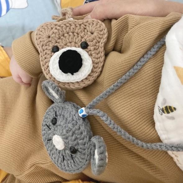 Túi đựng tỏi cho bé hình gấu - túi tỏi cho trẻ sơ sinh