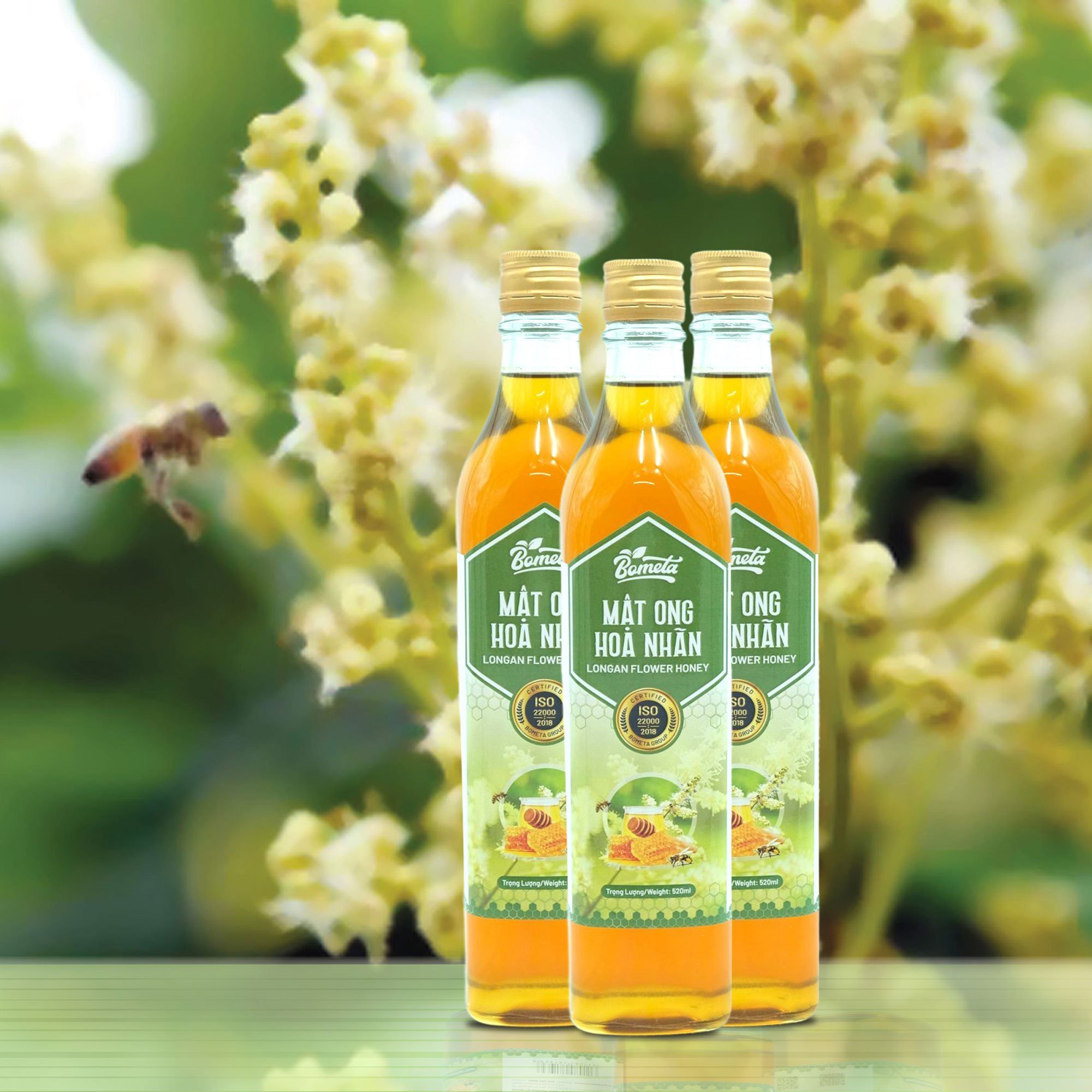 Mật Ong Hoa Nhãn Bometa 520ml