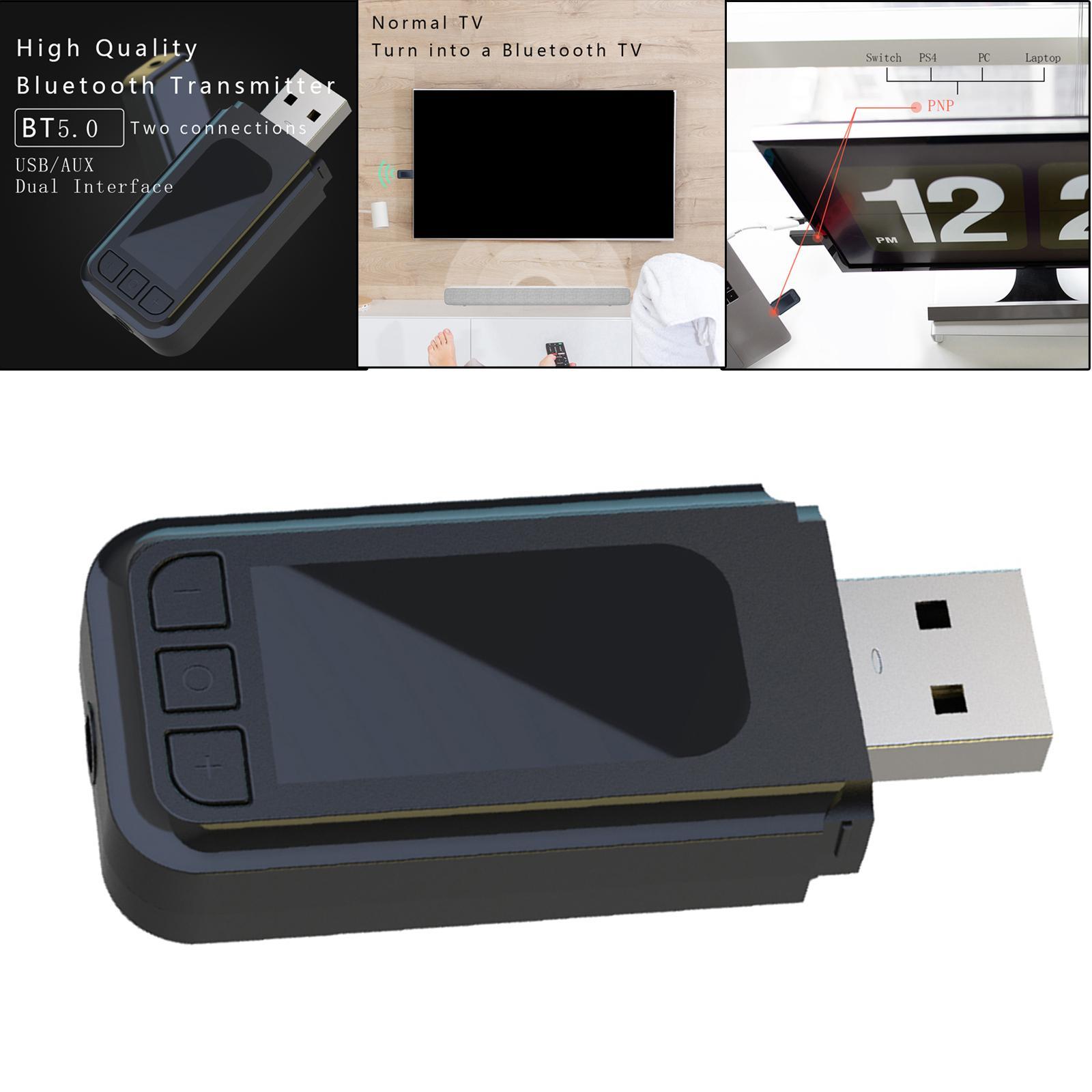 ATS2831 Bluetooth Adapter 5.0 AUX Dual-output 3.5mm Audio Plug And Play