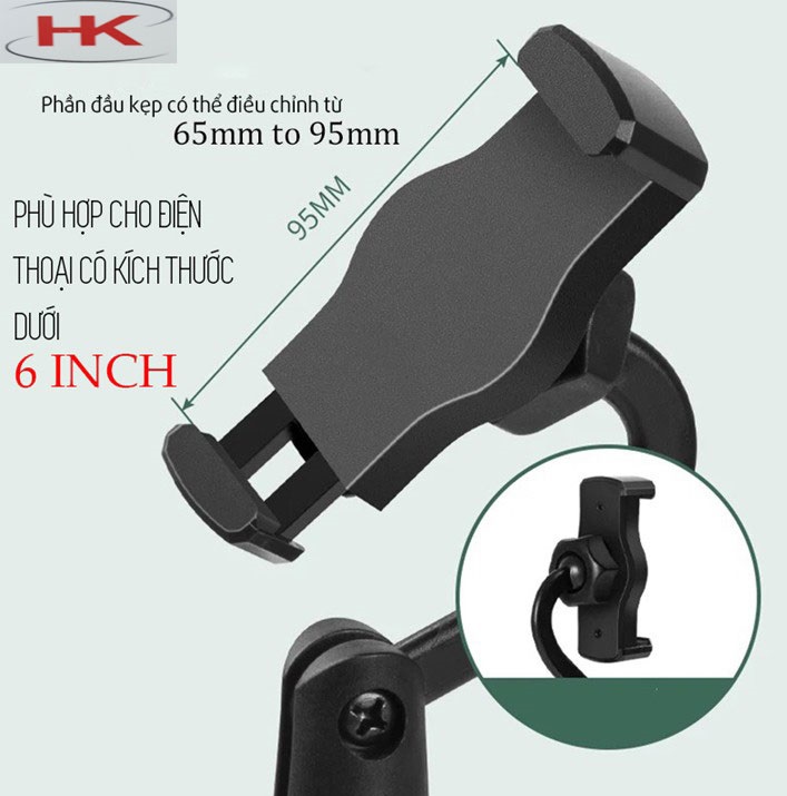 Giá Đỡ Điện Thoại DC01 Có Điều Chỉnh Chiều Cao Được 32cm - Hàng chính hãng