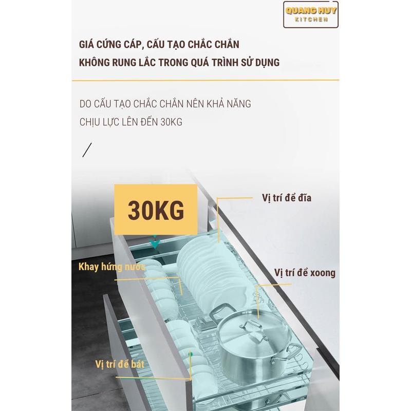 Giá úp bát tủ dưới inox 201