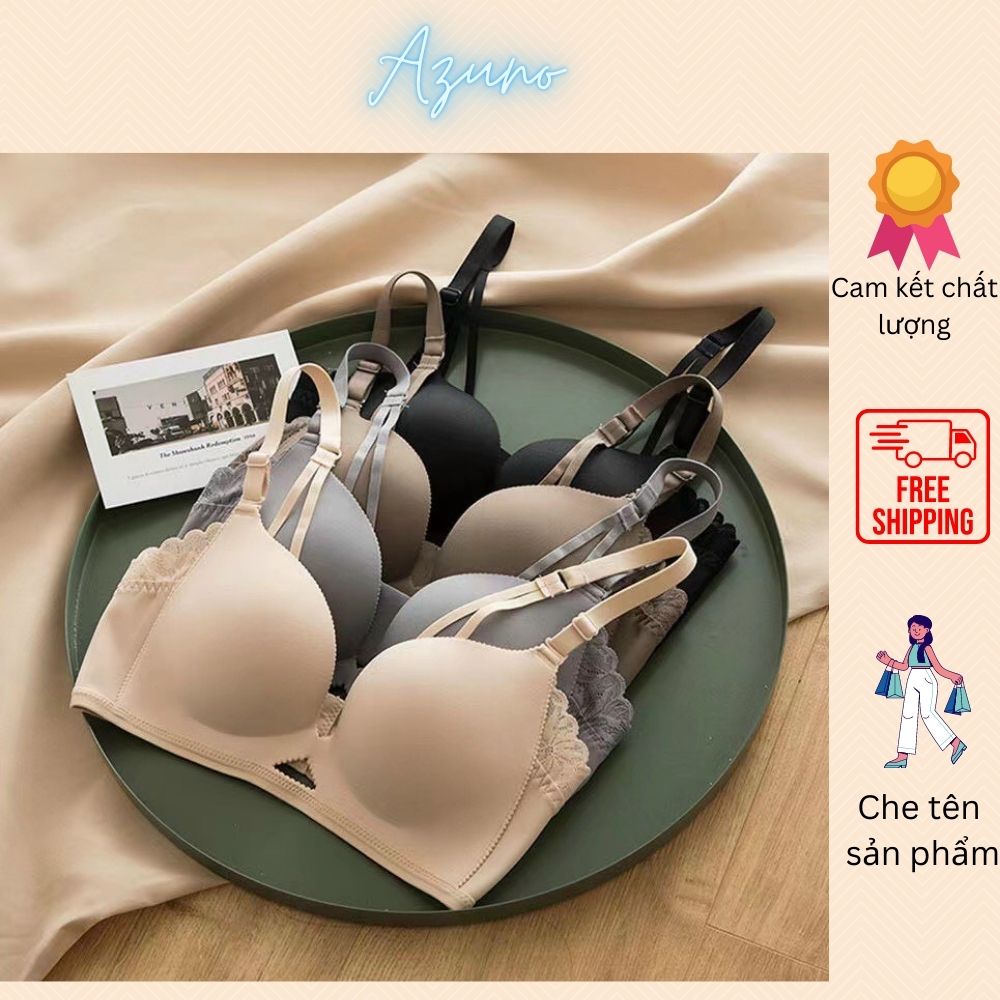 Áo Ngực Nữ Không Gọng, Áo Lót Su Đúc Siêu Đẩy Azuno A6266 Hàng Xuất Nhật Cao Cấp