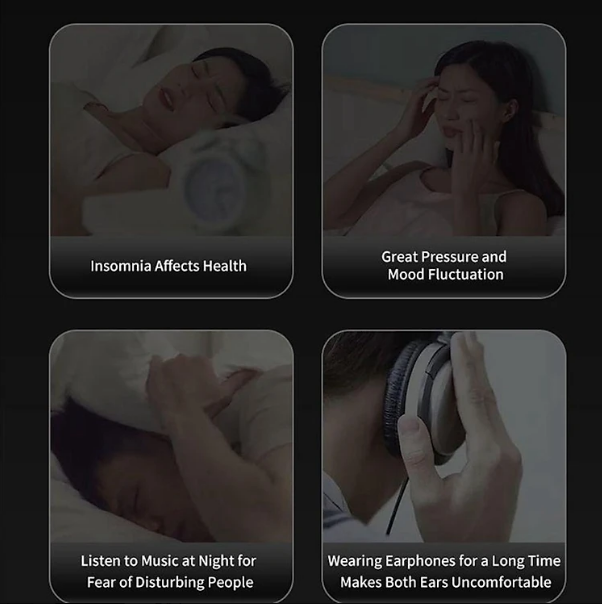 Cao cấp - Loa Thanh truyền dẫn xương giúp cải thiện giấc ngủ Bone Sleep Conduction Tech