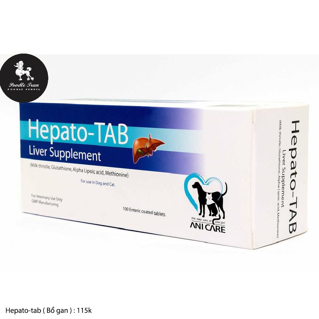 Thuốc cho chó mèo - Thuốc Hepato Tab tăng cường chức năng gan thận,giải độc gan - Hàng chuẩn 100%