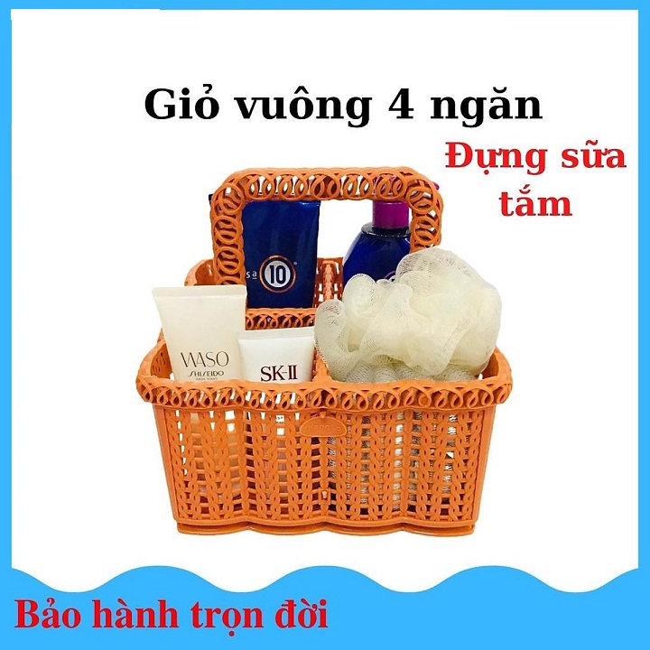 Giỏ đựng đồ 4 ngăn đa năng nhựa cao cấp