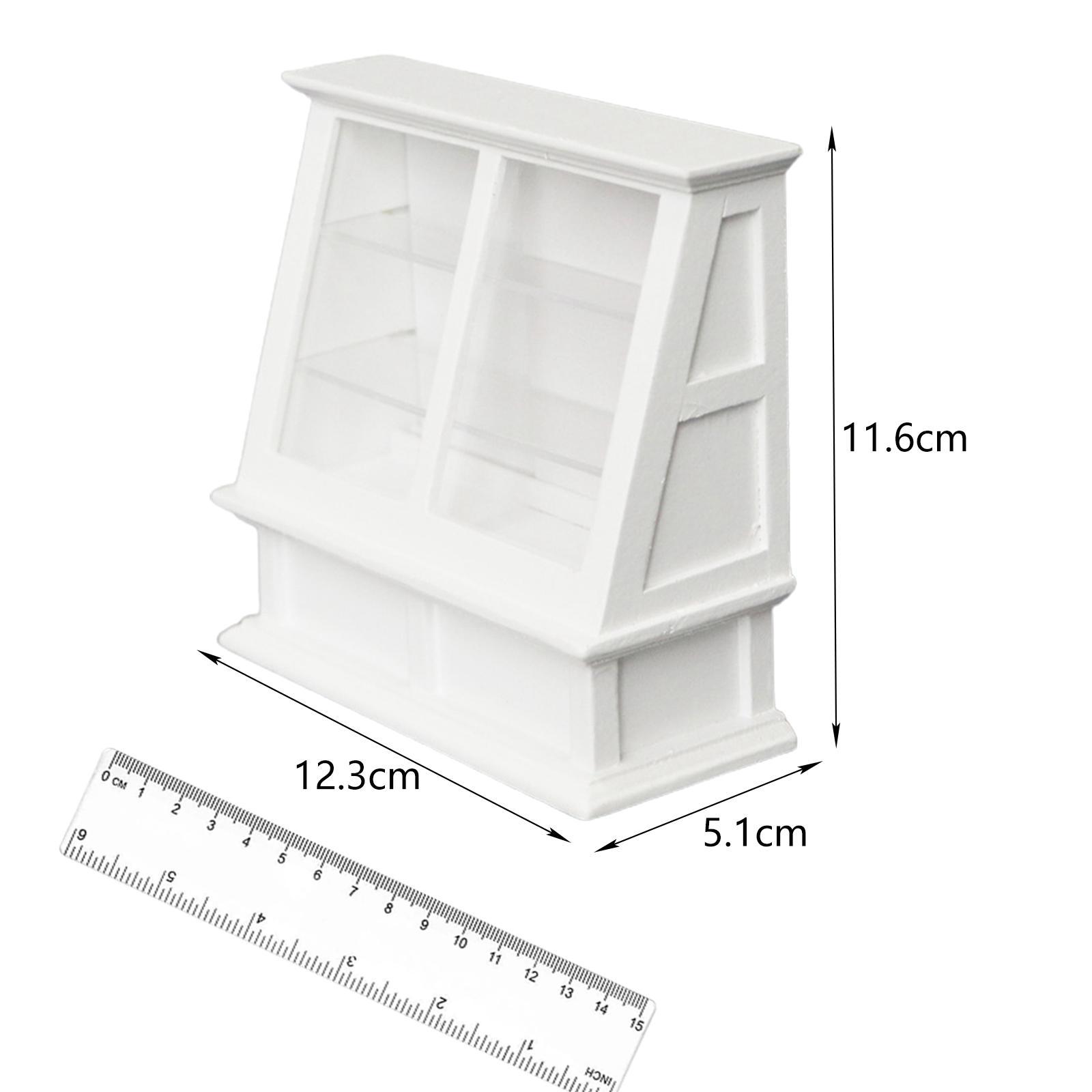 1:12 Dollhouse Miniature Store Cake Cabinet Decoration Miniature Dollhouse Food Cabinet Furniture Accessories