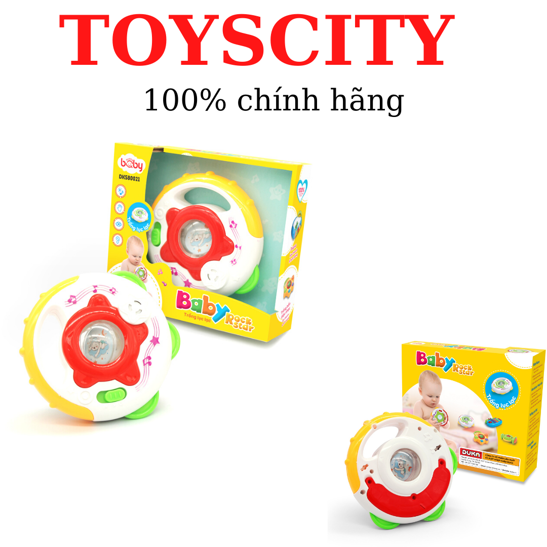 Đồ Chơi cho bé sơ sinh Trống Lục Lạc DK580021  DUKA Baby Rock Star