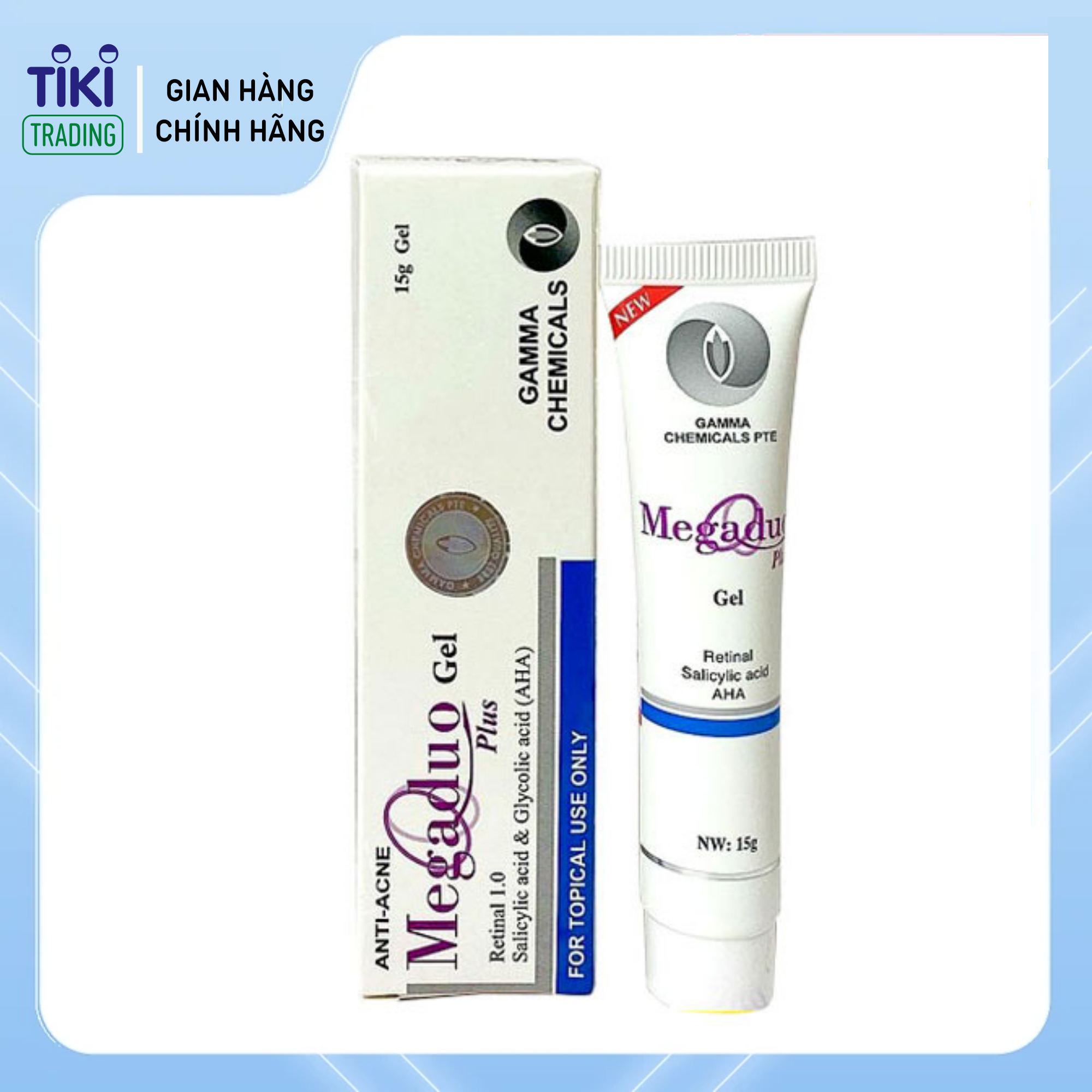 Megaduo Gel 15g - Giảm Mụn Trứng Cá, Ngừa Thâm, Mờ Sẹo, Dưỡng Da - Gam ma