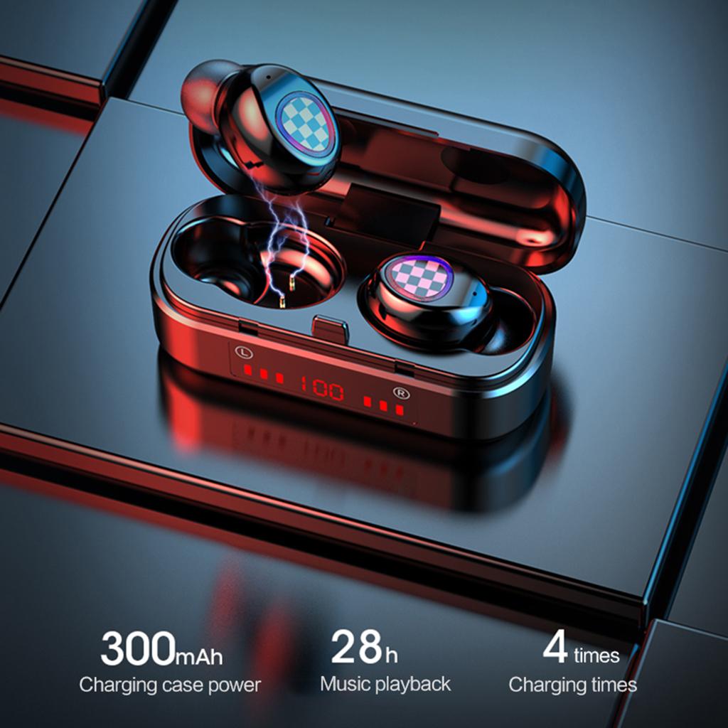 1 Pair Stereo Wireless Earbuds With 300mAh