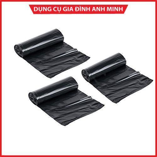 9 cuộn Túi đựng rác khách sạn, nhà hàng, Bao đựng rác trường học, văn phòng tiện lợi màu đen size trung 55x65