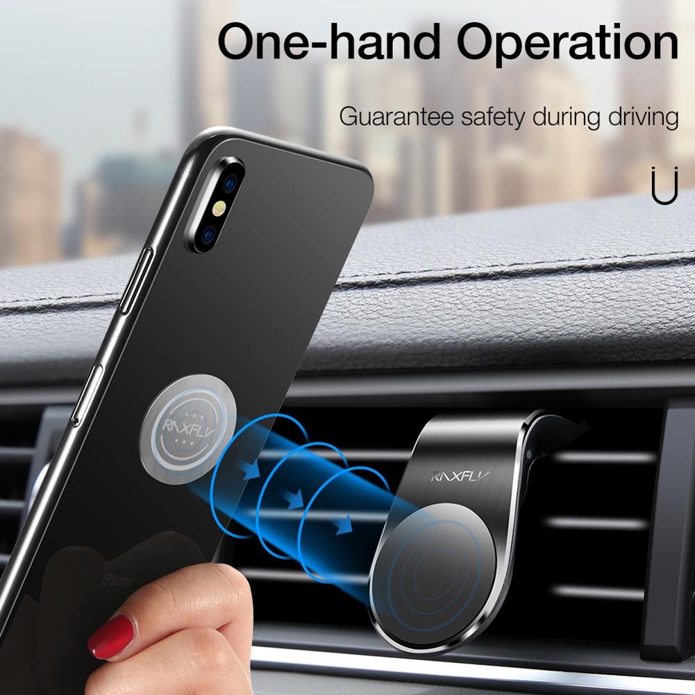 【ky】RAXFLY Magnetic Car Air Vent Clip Mount Holder Stand Cradle for 4-7inch Phone