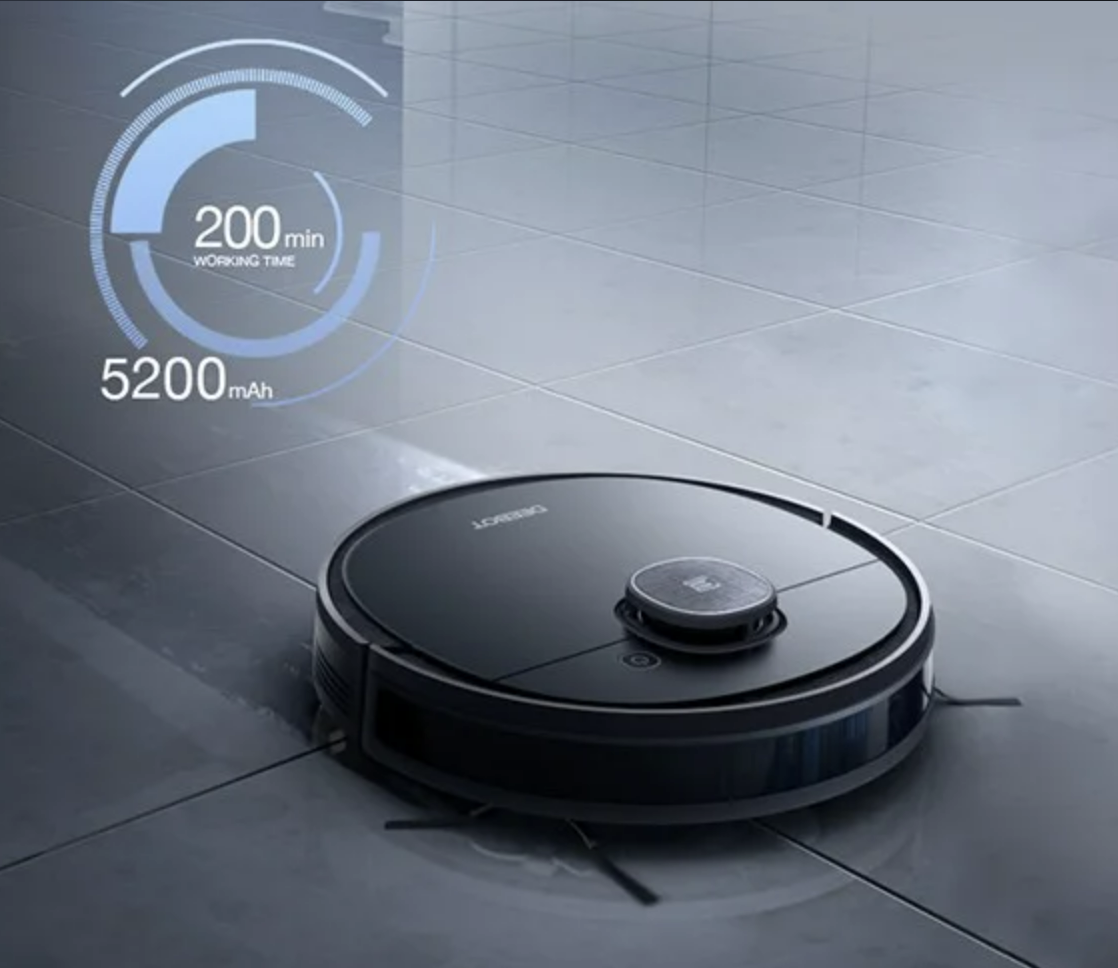 Robot Hút Bụi Lau Nhà Ecovacs N8 Pro Plus Kết Nối App Công nghệ OZMO 2.0 Lực Hút 2600 Pa Phù Hợp Diện Tích 200m2 Với Công Suất 40W - Hàng Chính Hãng