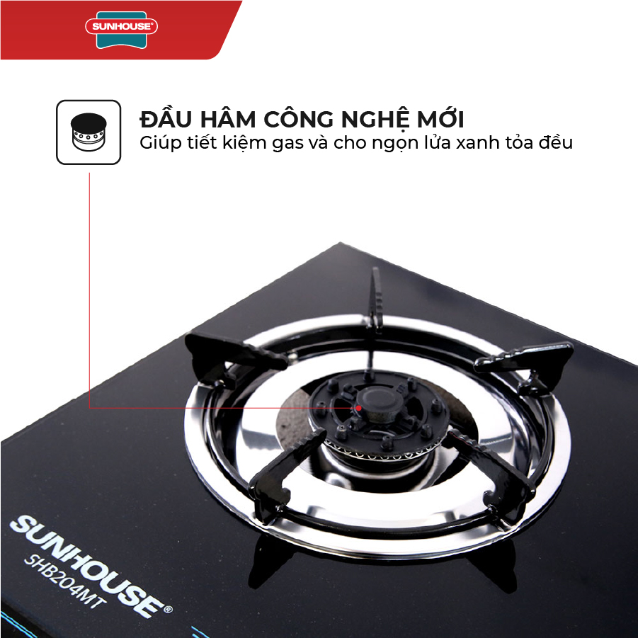 Bếp Gas Dương Mặt Kính Sunhouse SHB204MT - Hàng chính hãng