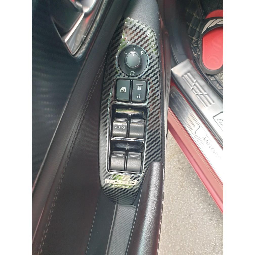Ốp Nội Thất Carbon Xe Mazda 3 2022-2020 Mẫu Vân Carbon Cao Cấp
