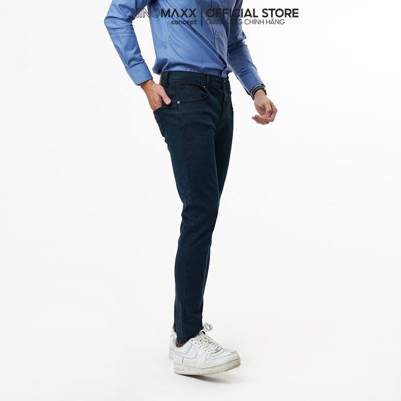 NINOMAXX Quần jean Nam Xanh Trơn Form Slim Fit 2203045