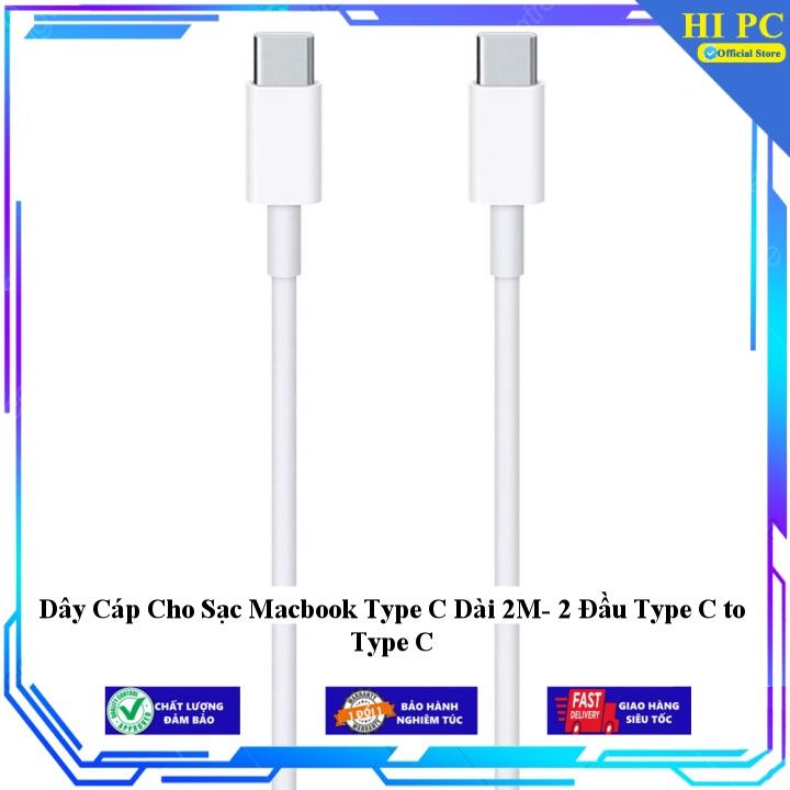 Dây Cáp Cho Sạc Macbook Type C Dài 2M- 2 Đầu Type C to Type C - Hàng Nhập Khẩu