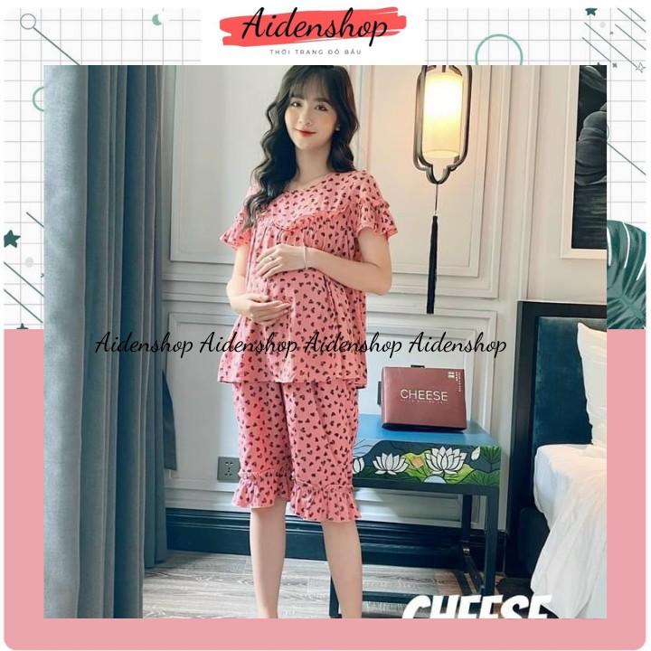 Bộ bầu xinh ngố chất đũi mát mùa hè 2021