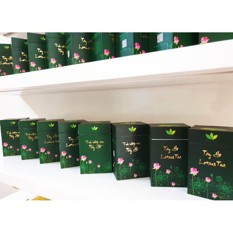 Trà Ướp Sen Tây Hồ Minh Cường Green tea (hộp 100g)