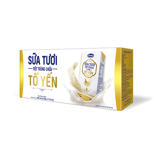 COMBO 24 Hộp Sữa Tươi Tiệt Trùng Vinamilk Có Chứa Tổ Yến - Hộp 110ml