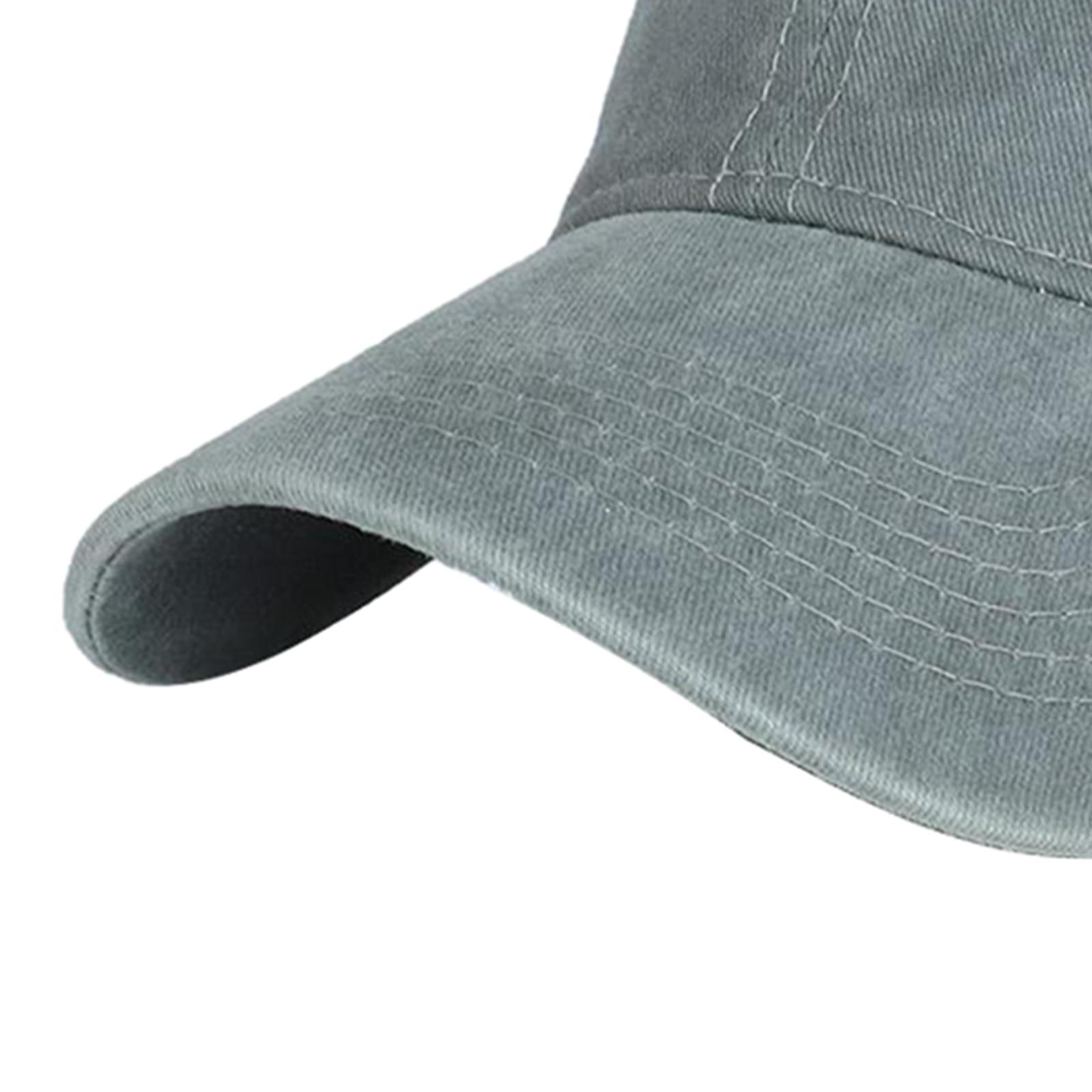 Fashion Baseball Cap Washed Cotton Hat Adjustable Plain Dad Men Hat Black