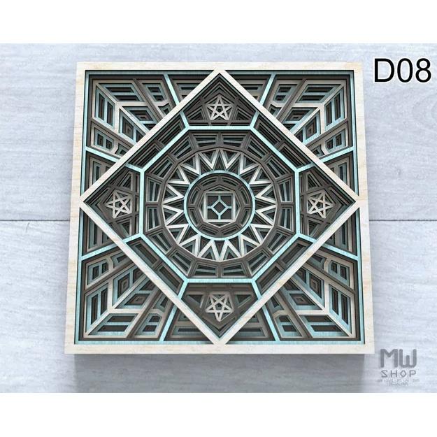 Tranh gỗ nhiều lớp Mandala TQT decor