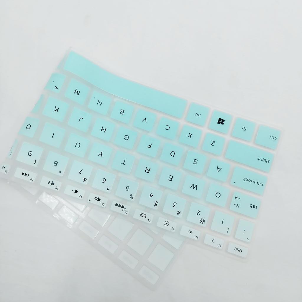 Laptop Soft Silicone Keyboard Skin Cover for 15.6 "BF Clear Pink \ U0026 Green