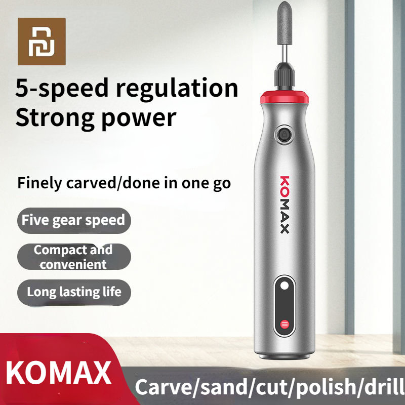New Xiaomi Youpin Komax Rotary Tool USB Charger Cordless Mini Engraving Grinding Polishing Variable Speed Power Tools for Home