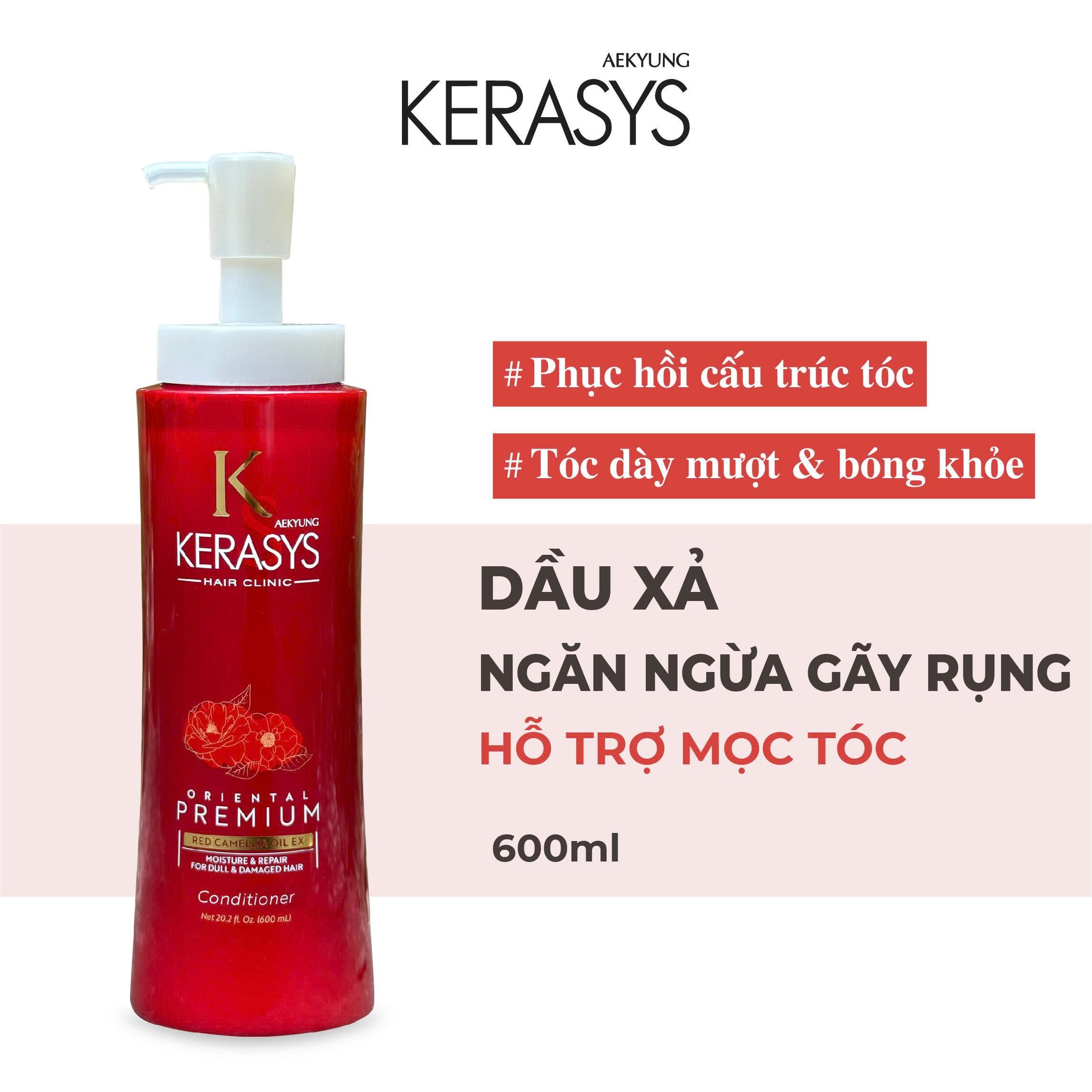 Dầu xả cao cấp Hàn Quốc Kerasys Oriental Premium (Giảm gãy rụng, kích tích mọc tóc) 600ml