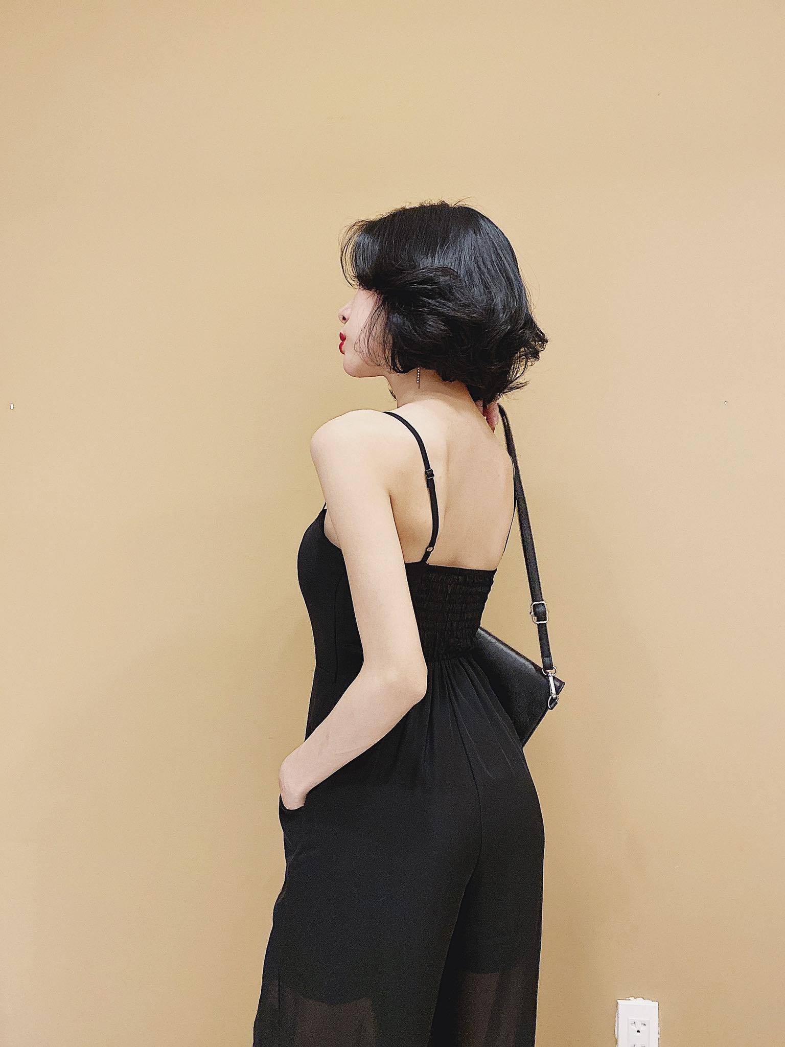 Jumpsuit Voan Lụa Phối Nút To