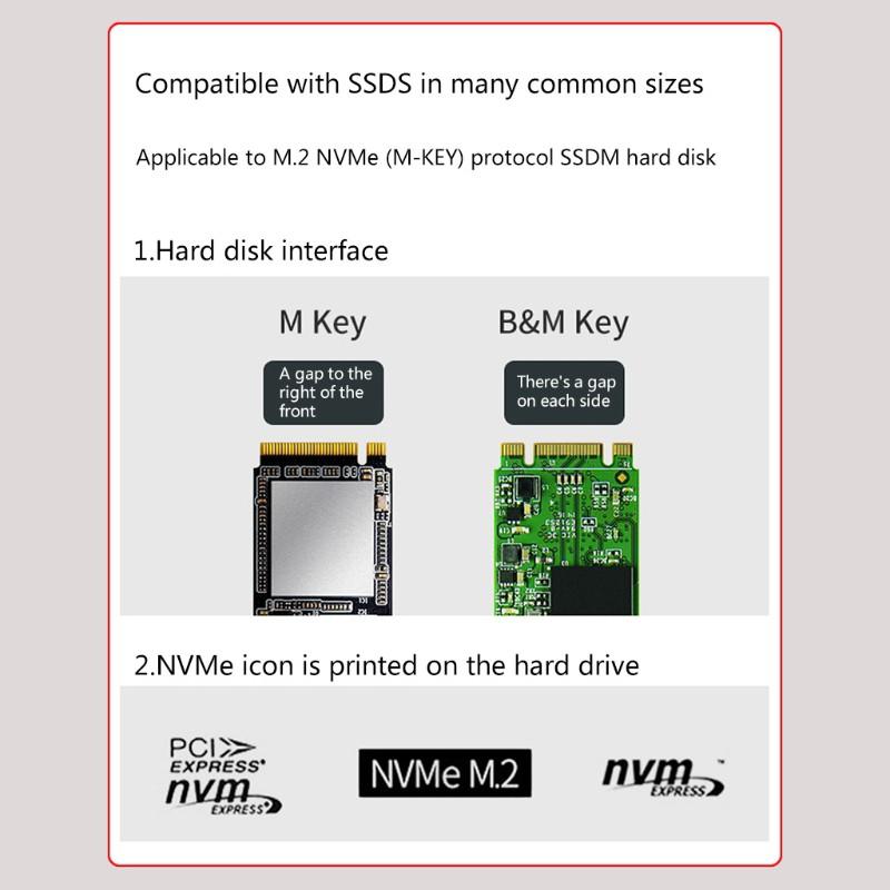 Bộ Chuyển Đổi Usb 3.1 Type-C Sang Pci-E M.2 Nvme Ssd Cho Windows Osx