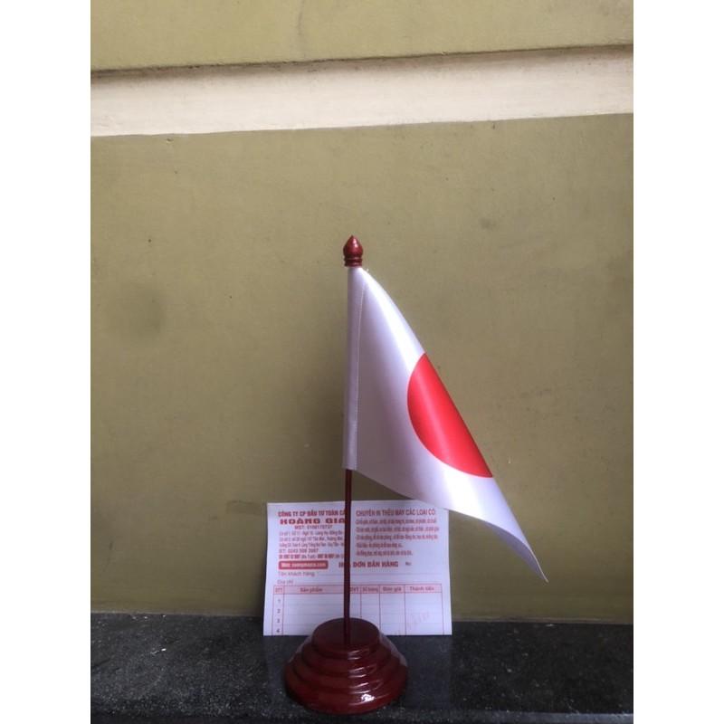 Đế gỗ đơn mini để bàn Quốc kỳ Nhật Bản