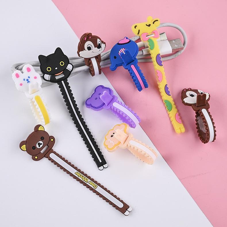 Dụng cụ thu gọn tai nghe, dây cáp hoạt hình 11,5*2,8cm Duashop