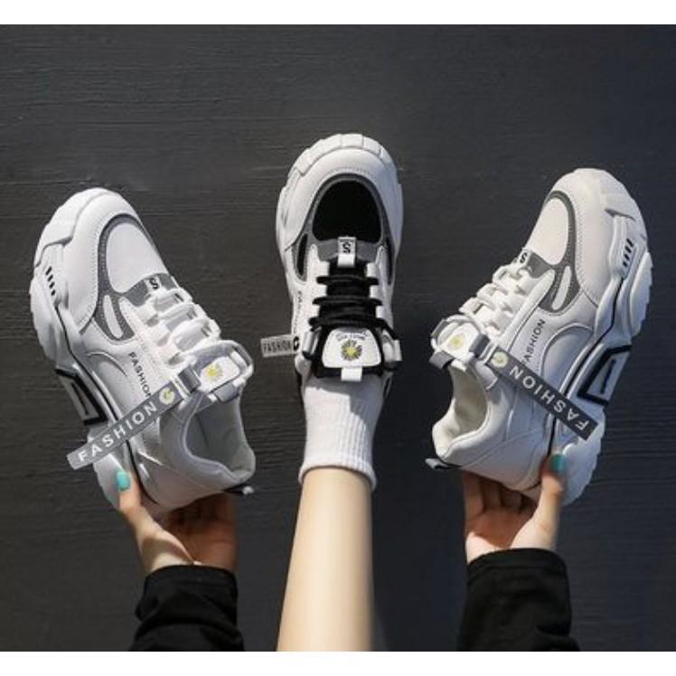 Giày Sneaker Thể Thao Nữ TEM FASHION HOA CÚC ĐỘN 5cm full HỘP