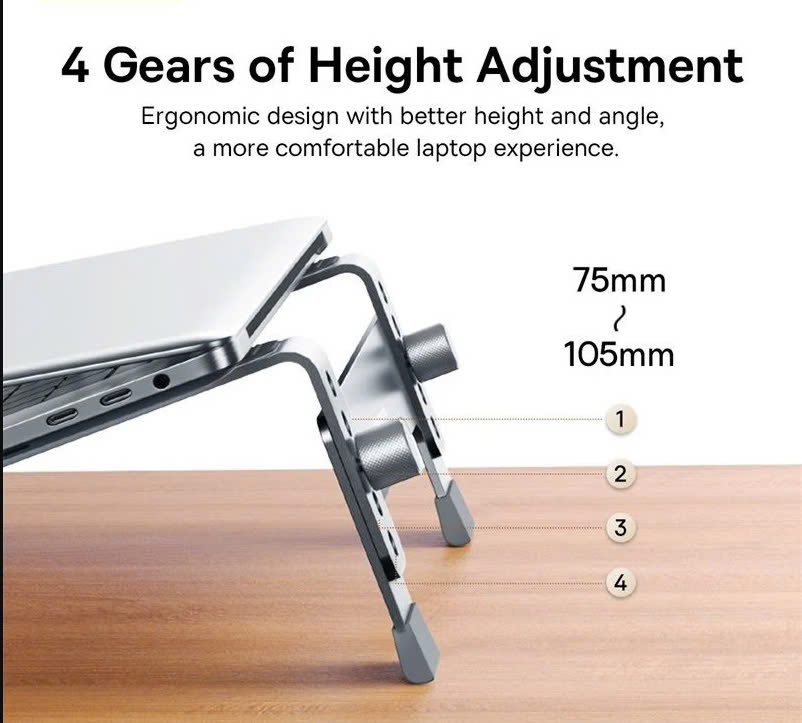 Giá Đỡ Tản Nhiệt Đa Năng Baseus UltraStable Series Desktop Laptop Stand Dùng cho Laptop/Macbook (Chất liệu kim loại cao cấp, điều chỉnh độ cao và góc nhìn) hàng chính hãng