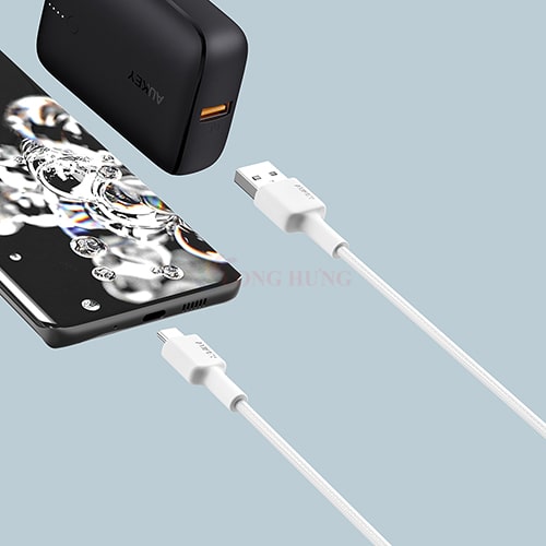 Cáp USB Type-C Aukey Impulse Braided AC 0.9m CB-CD30 - Hàng chính hãng