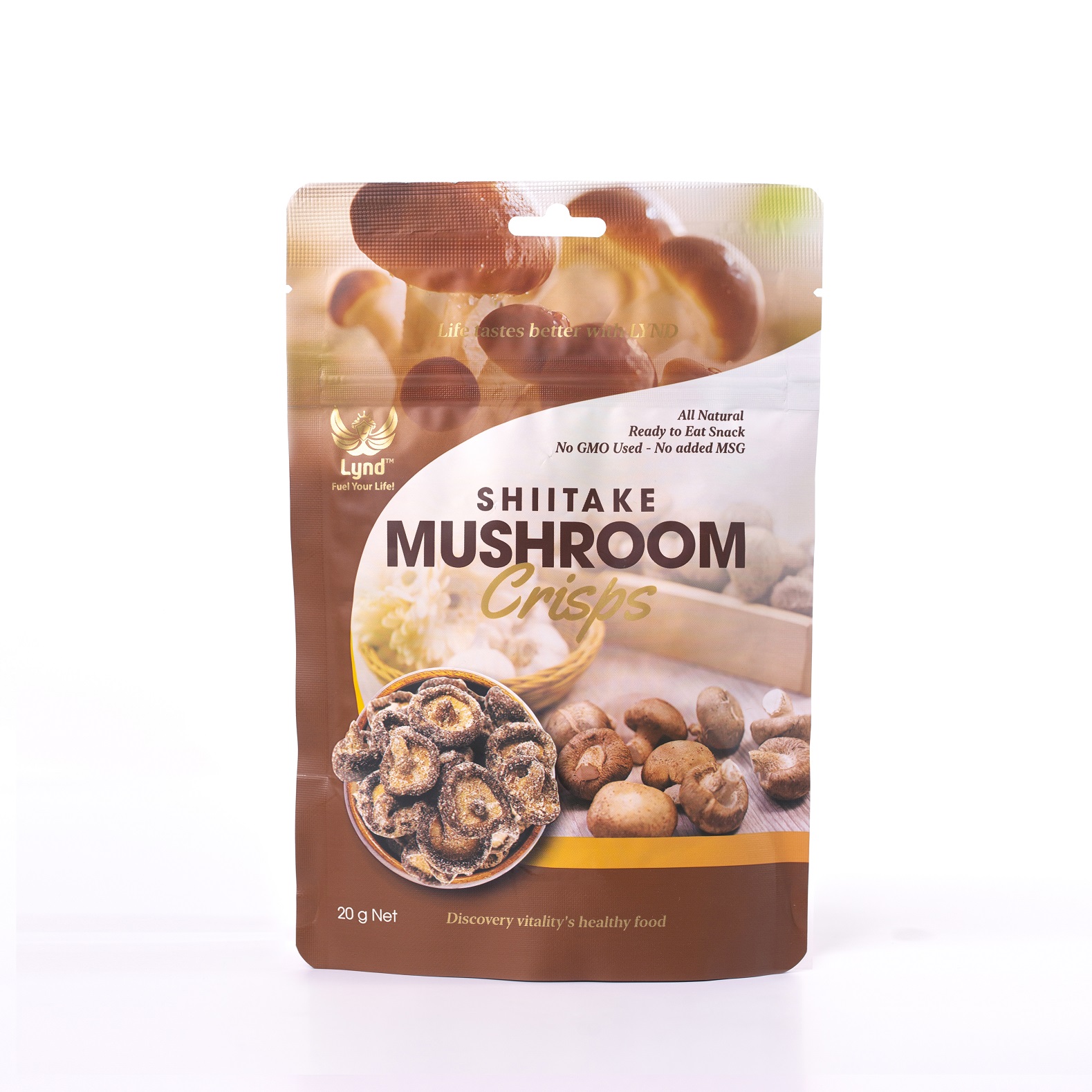Nấm Hương sấy giòn – Thương hiệu LYND – Gói 20gr