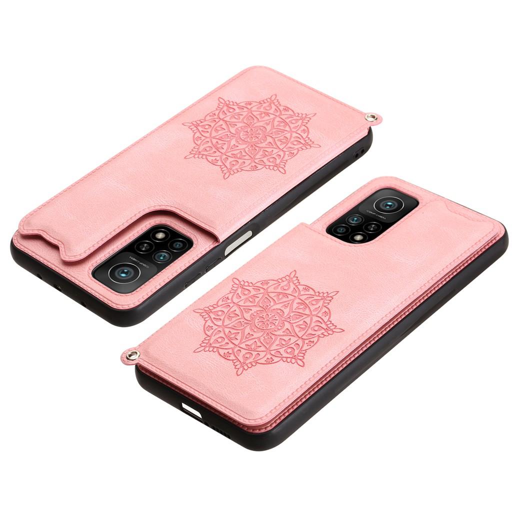Bao da điện thoại nắp lật có ngăn để thẻ cho Xiaomi POCO X3 NFC Mi 10T Pro 10T Lite