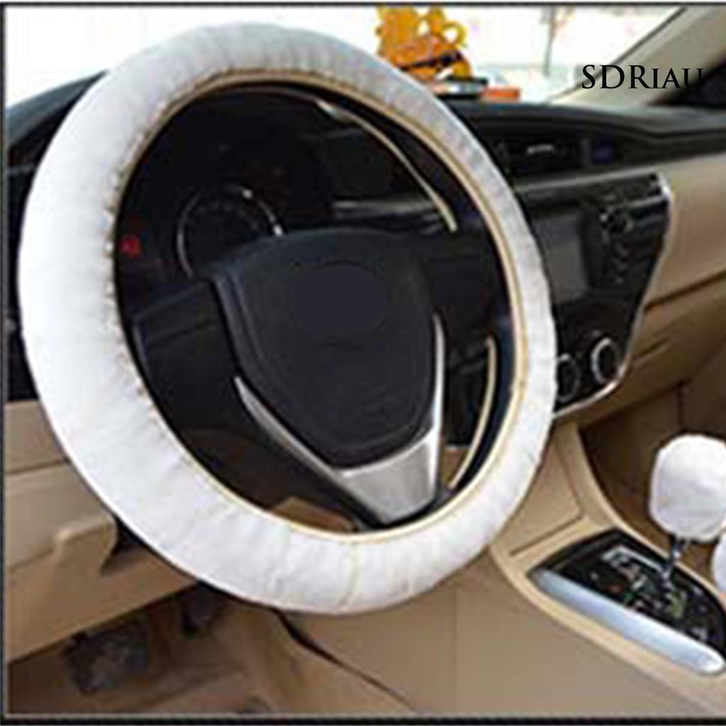 Set 3 Bọc Vô Lăng Xe Hơi Bằng Lông Mềm Mại Tiện Dụng