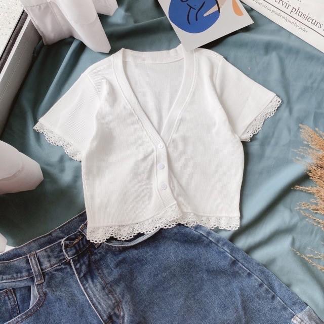 ÁO CROPTOP PHỐI REN