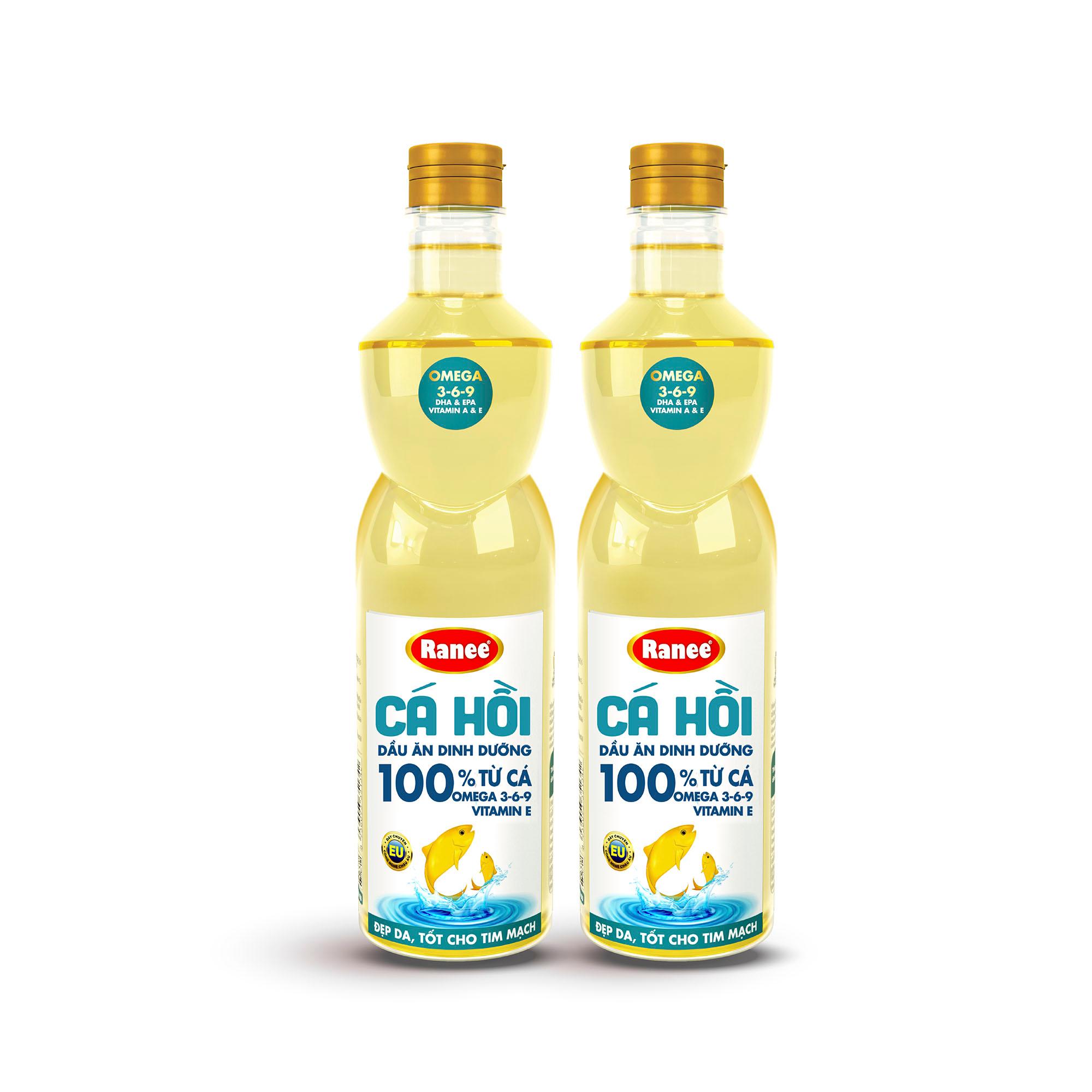 Combo 2 chai dầu ăn dinh dưỡng Ranee Cá Hồi 950ml (950ml/chai x 2 chai)