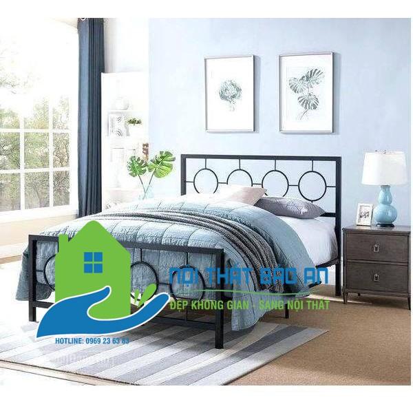 Giường săt mỹ nghệ mẫu tròn nhiều kích thước