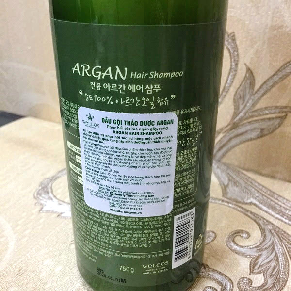 Cặp dầu gội - dầu xả thảo dược Confume Argan Oil Hair 2x750ml + Móc khóa