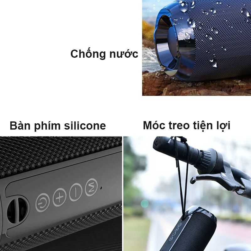 Loa Bluetooth Di động Không Dây Thể Thao Chống Nước Ngoài Trời 5W Cột Nghe Nhạc - Hàng Chính Hãng